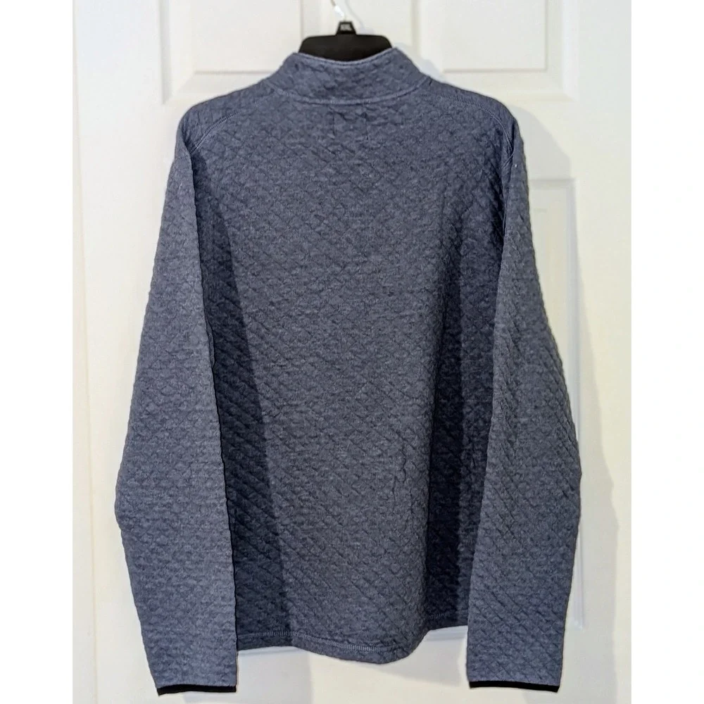 J Crew Authentic Quilted‎ Quarter Zip Pullover Sweater Blue Men's Medium NWT $98